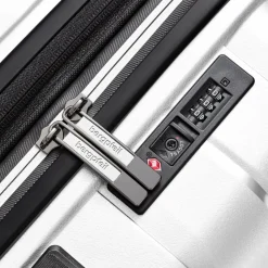 Bergpfeil Hartgepäck|4-Rollen Koffer<Travel 4-Rollen Trolley M 66 cm mit Dehnfalte ice white metallic