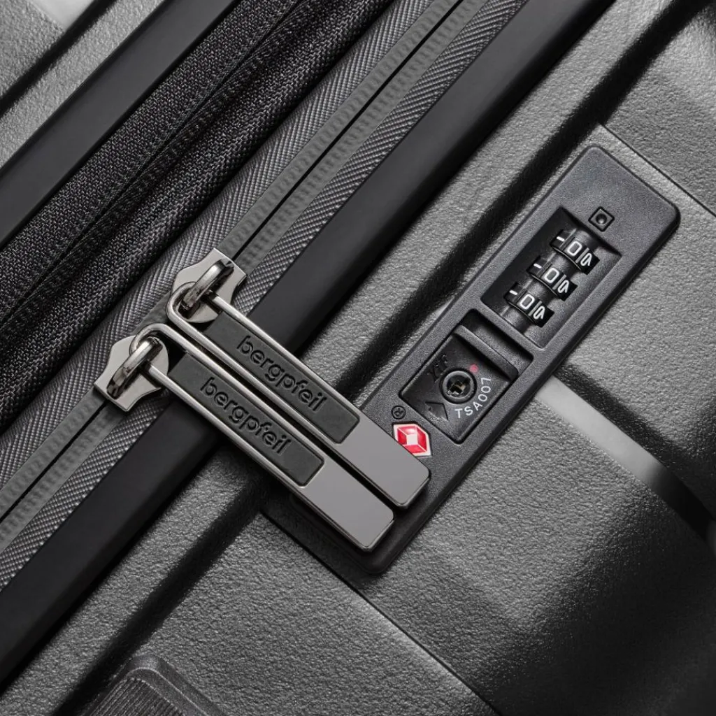 New Bergpfeil Travel 4-Rollen Trolley M 66 cm mit Dehnfalte black night metallic