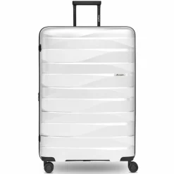 Best Bergpfeil Travel 4-Rollen Trolley L 75 cm mit Dehnfalte ice white metallic