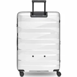Best Bergpfeil Travel 4-Rollen Trolley L 75 cm mit Dehnfalte ice white metallic