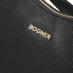 Bogner Schultertaschen<Wallis Odette Schultertasche Leder 32 cm black