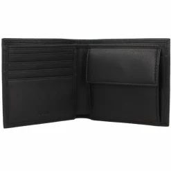 Boss Herrengeldbörsen Querformat<Geldbörse RFID Schutz Leder 16.5 cm Geschenkbox black