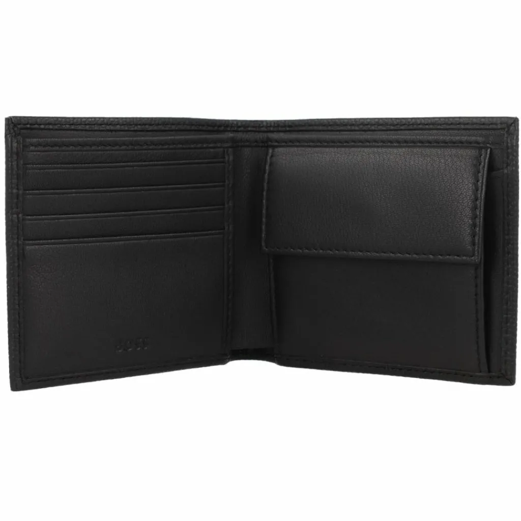 Boss Herrengeldbörsen Querformat<Geldbörse RFID Schutz Leder 16.5 cm Geschenkbox black