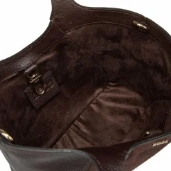 Boss Schultertaschen<Lenah Schultertasche Leder 22 cm dark purple