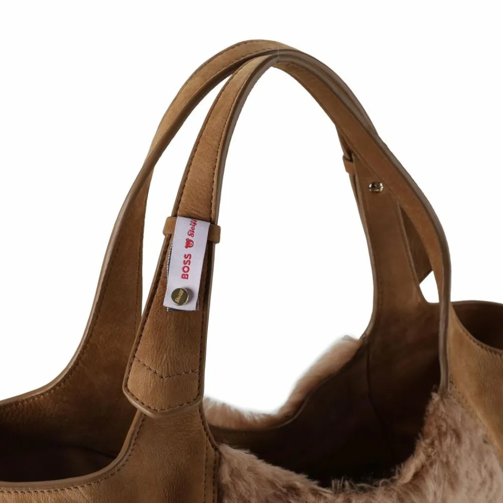 New Boss Lenah Shopper Tasche RFID Schutz Leder 29 cm medium beige