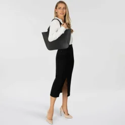 Clearance Boss Lenah Shopper Tasche Leder 40 cm black