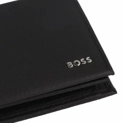 Boss Herrengeldbörsen Querformat<New Crosstown Geldbörse RFID Schutz Leder 10 cm black