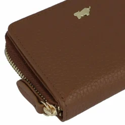 Braun Büffel Damengeldbörsen Querformat<Asti Geldbörse Leder 10 cm saddle brown