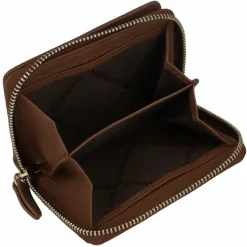 Braun Büffel Damengeldbörsen Querformat<Asti Geldbörse Leder 10 cm saddle brown