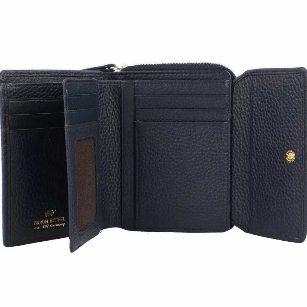 Hot Braun Büffel Asti Geldbörse RFID Leder 12 cm navy