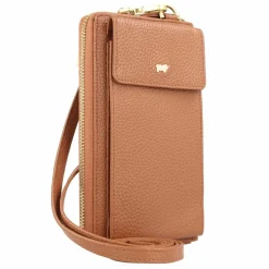 New Braun Büffel Asti Handytasche Leder 11 cm cognac