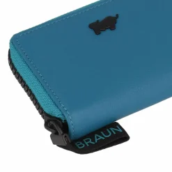Braun Büffel Herrengeldbörsen Querformat<Capri Geldbörse RFID Schutz Leder 11 cm ocean