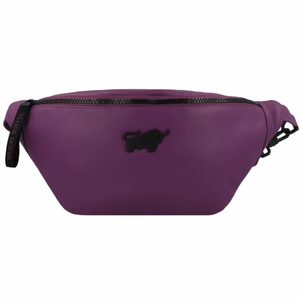 Hot Braun Büffel Capri Gürteltasche RFID Schutz Leder 35 cm viola
