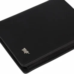 Outlet Braun Büffel Golf Geldbörse RFID Leder 10 cm schwarz