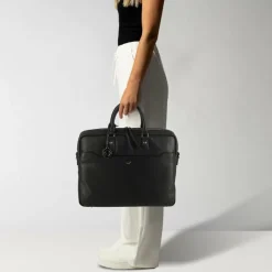 New Braun Büffel Hanna Aktentasche Leder 41 cm Laptopfach schwarz