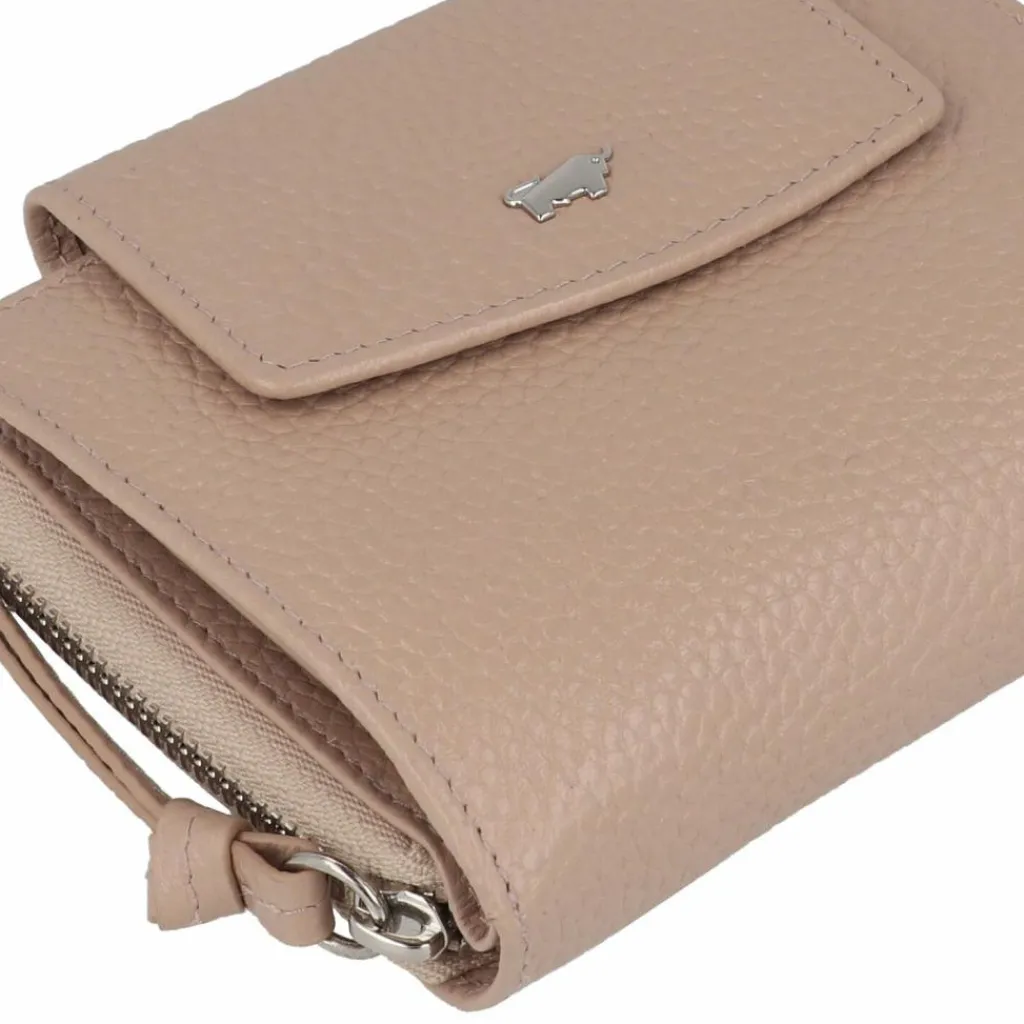 Braun Büffel Damengeldbörsen Querformat<Hanna Geldbörse RFID Schutz Leder 12 cm creme