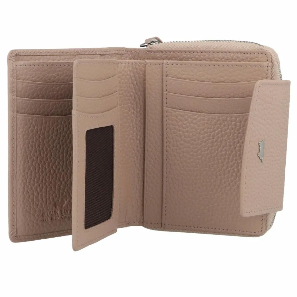 Braun Büffel Damengeldbörsen Querformat<Hanna Geldbörse RFID Schutz Leder 12 cm creme