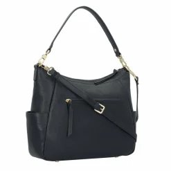 Hot Braun Büffel Hanna Schultertasche Leder 35 cm navy