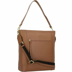 Braun Büffel Schultertaschen<Hanna Schultertasche Leder 34 cm Laptopfach cognac