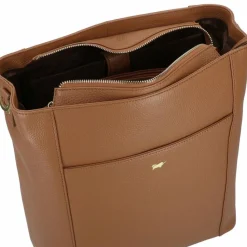 Braun Büffel Schultertaschen<Hanna Schultertasche Leder 34 cm Laptopfach cognac