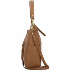 Braun Büffel Schultertaschen<Hanna Schultertasche Leder 35 cm cognac
