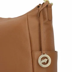 Braun Büffel Schultertaschen<Hanna Schultertasche Leder 35 cm cognac