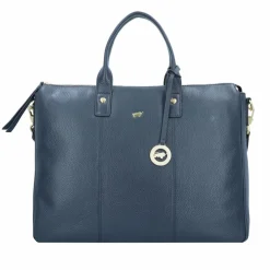 Discount Braun Büffel Hanna Shopper Tasche Leder 39 cm Laptopfach navy