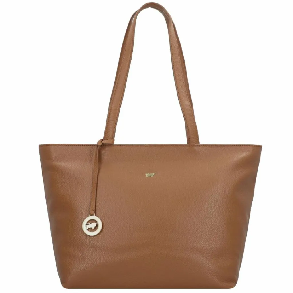 Braun Büffel Shopper|Schultertaschen<Hanna Shopper Tasche Leder 43 cm cognac
