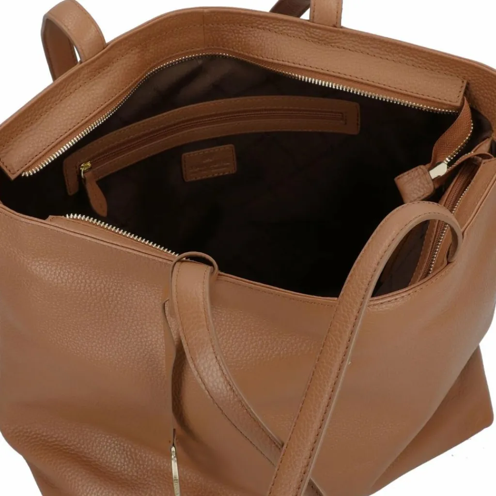 Braun Büffel Shopper|Schultertaschen<Hanna Shopper Tasche Leder 43 cm cognac