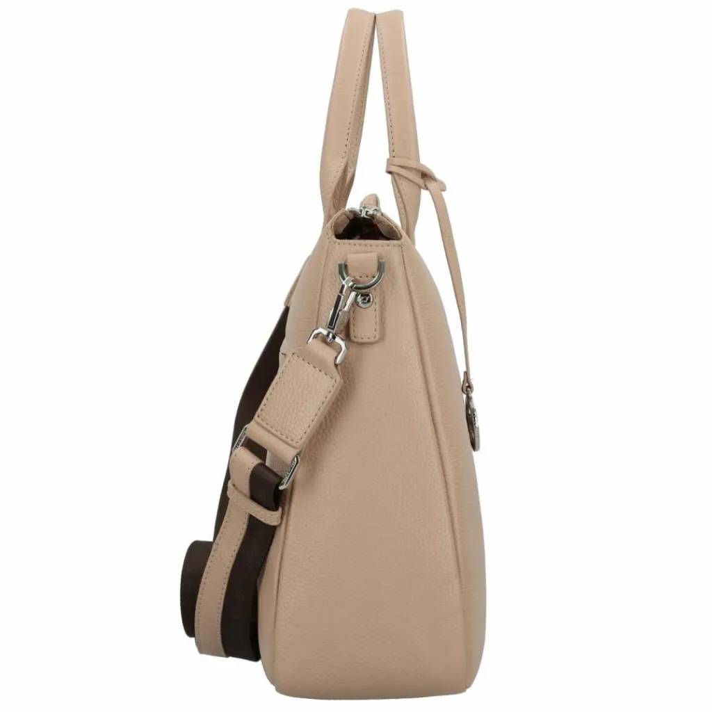 Outlet Braun Büffel Hanna Shopper Tasche Leder 39 cm Laptopfach creme