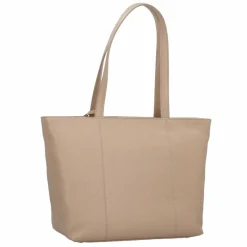 Hot Braun Büffel Hanna Shopper Tasche Leder 43 cm creme
