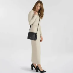 Hot Braun Büffel Hanna Umhängetasche Leder 23 cm schwarz