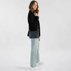 Braun Büffel Umhängetaschen<Hanna Umhängetasche Leder 23 cm navy