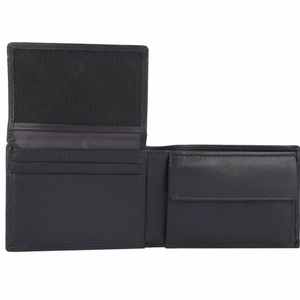 Braun Büffel Herrengeldbörsen Querformat<Hannes Geldbörse RFID Schutz Leder 10.5 cm navy