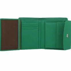 Braun Büffel Damengeldbörsen Querformat<Joy Geldbörse RFID Schutz Leder 12 cm fern green