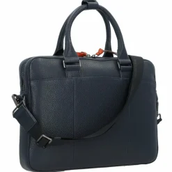 Online Braun Büffel Novara Aktentasche Leder 38 cm Laptopfach dunkelblau