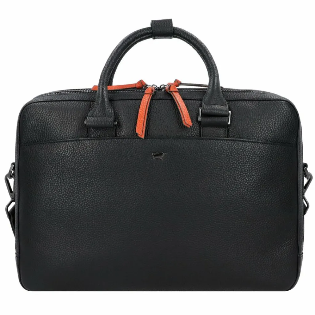 Hot Braun Büffel Novara Aktentasche Leder 42 cm Laptopfach schwarz