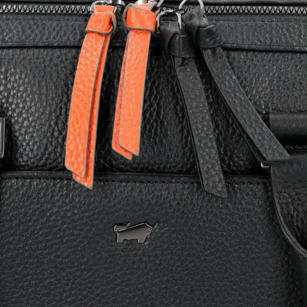 Hot Braun Büffel Novara Aktentasche Leder 42 cm Laptopfach schwarz