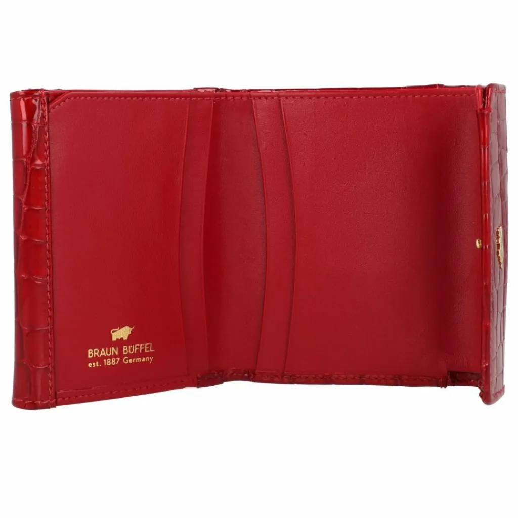 Braun Büffel Damengeldbörsen Querformat<Verona Geldbörse Leder 10 cm rot