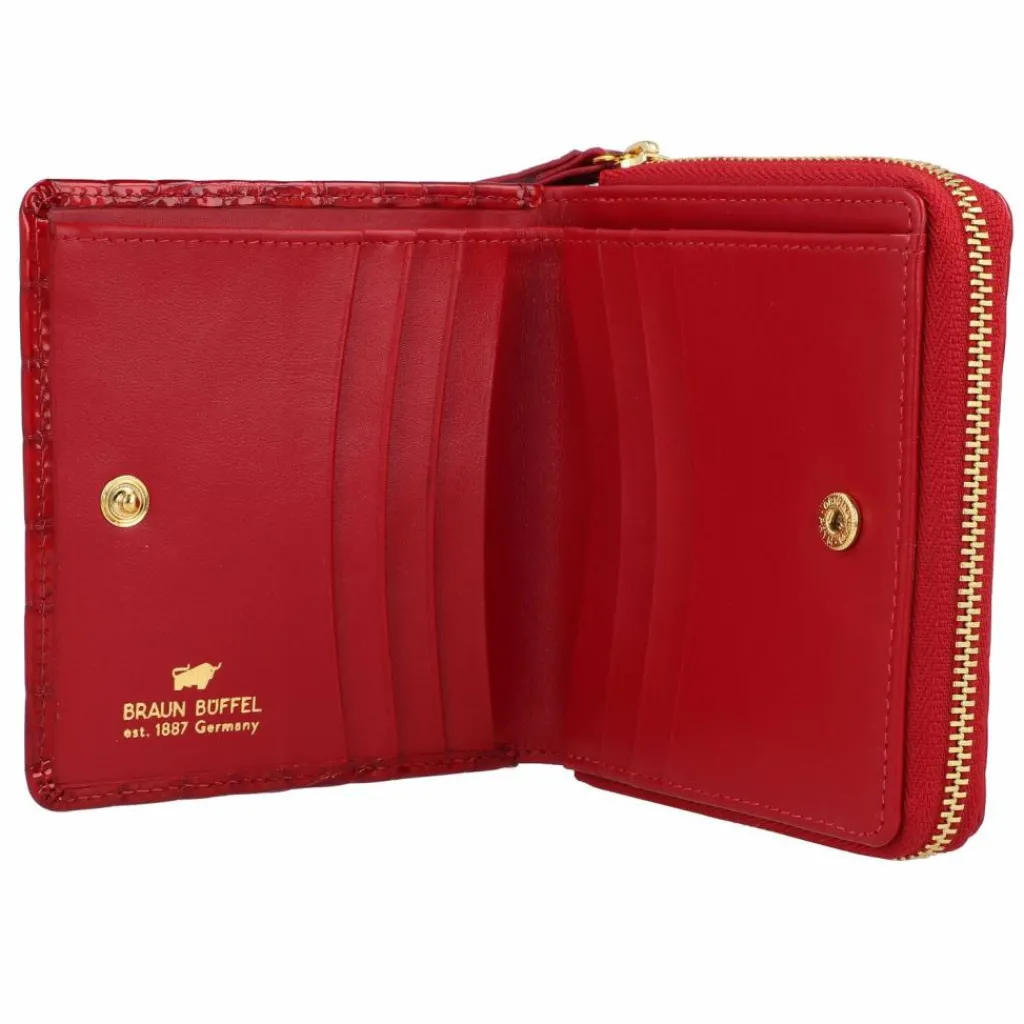 Damen Braun Büffel Verona Geldbörse Leder 10 cm