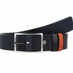 Bree Herrengürtel<Wendegürtel Leder navy-argan oil