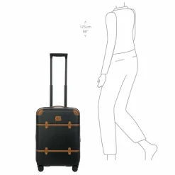 Bric's Hartgepäck Kabinengepäck|4-Rollen Kabinentrolleys<Bellagio 4 Rollen Kabinentrolley 55 cm schwarz-braun