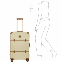 Discount Bric's Bellagio 4 Rollen Trolley 70.5 cm mit Dehnfalte creme
