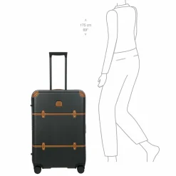 Hot Bric's Bellagio 4 Rollen Trolley 70.5 cm mit Dehnfalte schwarz-braun