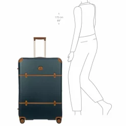 Online Bric's Bellagio 4 Rollen Trolley 82 cm mit Dehnfalte blau-tabak