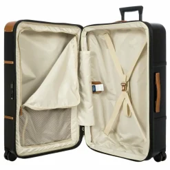 Hot Bric's Bellagio 4 Rollen Trolley 76 cm mit Dehnfalte schwarz-braun