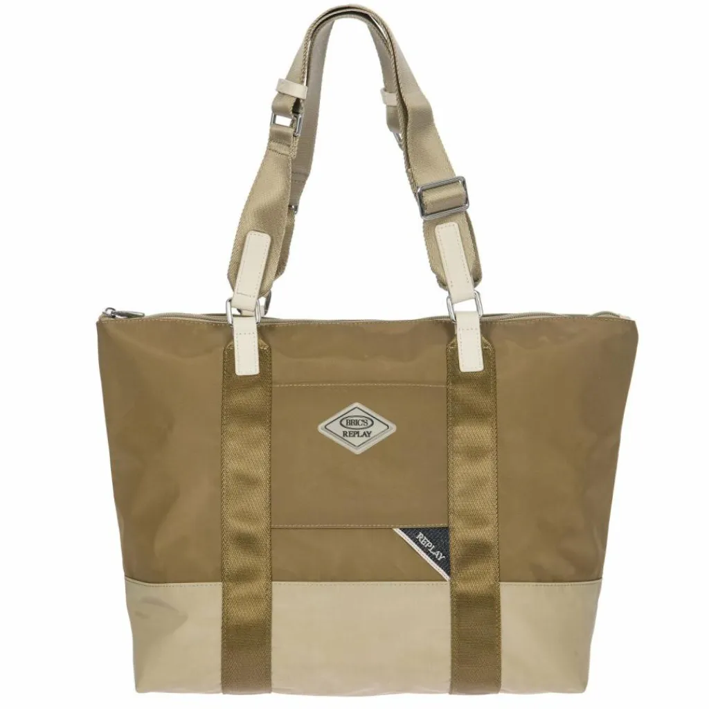 Discount Bric's Bric´s x Replay Shopper Tasche 33 cm sand wood