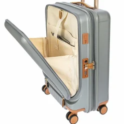 New Bric's Capri 4 Rollen Kabinentrolley 55 cm Laptopfach mit Dehnfalte silver