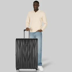 Bric's Hartgepäck|4-Rollen Koffer<Cervia 2.0 4 Rollen Trolley L 77 cm mit Dehnfalte dark-grey