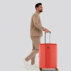 New Bric's Ferrara 4 Rollen Trolley M 67 cm mit Dehnfalte red